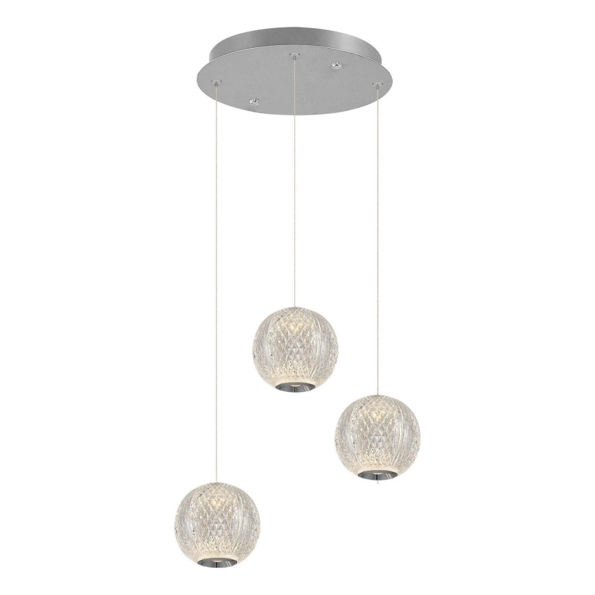 LED люстра на кабел CREMONA 3xLED/5W/230V 3000K матов хром