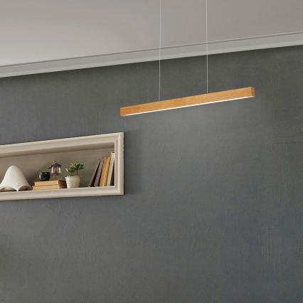 LED люстра на кабел VERDE LED/18W/230V 3000K 76 cm дъб