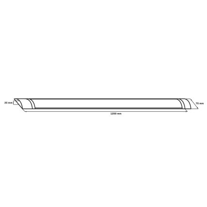 LED луминисцентно осветително тяло LED/36W/230V 4000K 120 cm черно