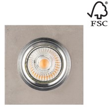 LED Луничка VITAR 1xGU10/5W/230V бетон - FSC сертифицирана
