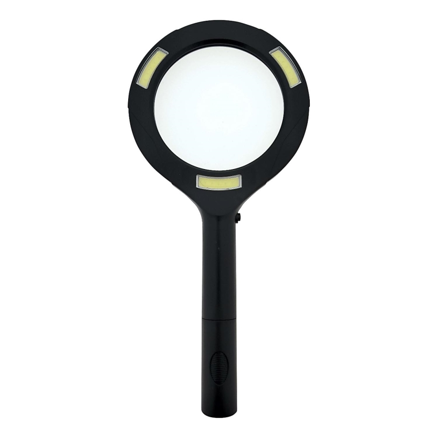 LED лупа 3× увеличение с LED подсветка/3W/2xAA IP22