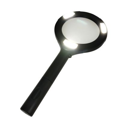 LED лупа 3× увеличение с LED подсветка/3W/2xAA IP22