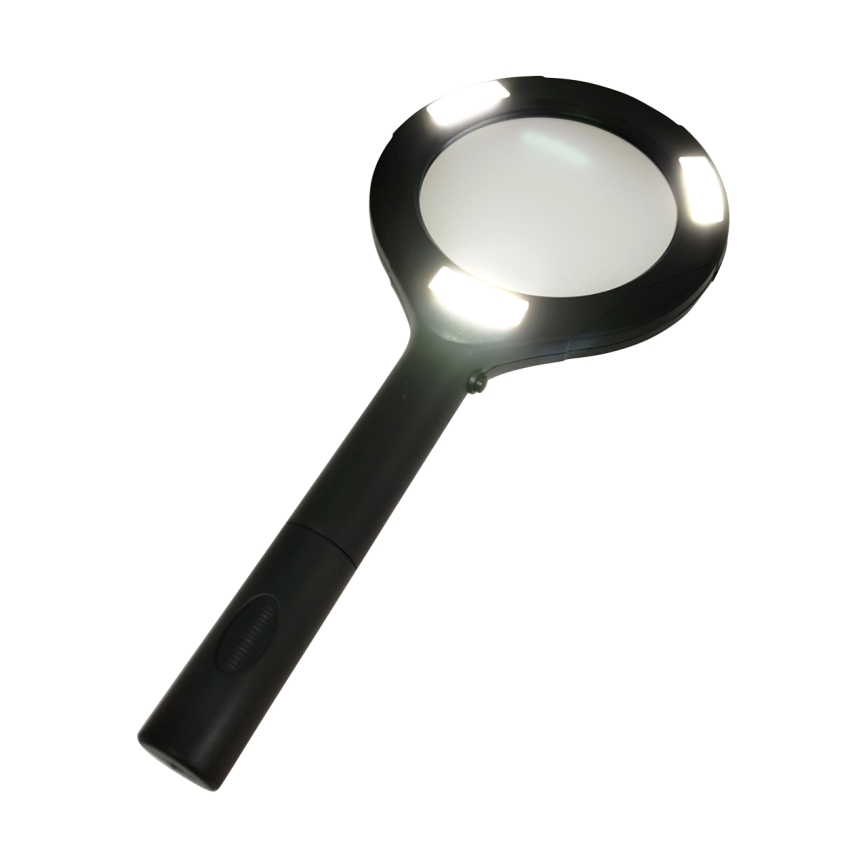 LED лупа 3× увеличение с LED подсветка/3W/2xAA IP22