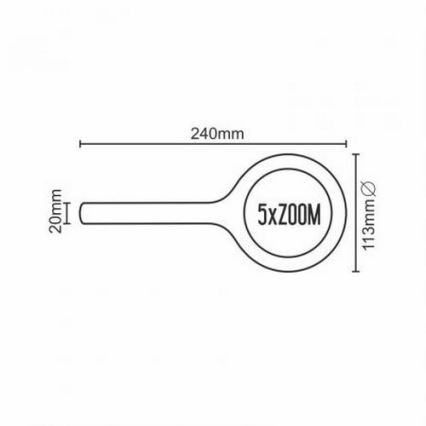 LED Лупа 5×ZOOM с подсветка LED/3W/2xAA IP44