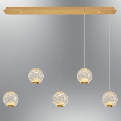 LED Лустер наужа CREMONA 5xLED/5W/230V 3000K злато