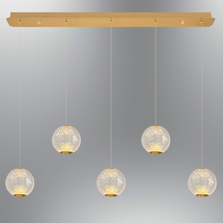 LED Лустер наужа CREMONA 5xLED/5W/230V 3000K злато