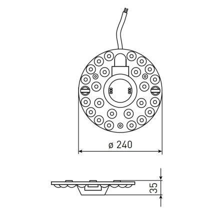 LED магнитен модул 36W/230V, диаметър 24 см, 2700/3000/4000/5000/6500K