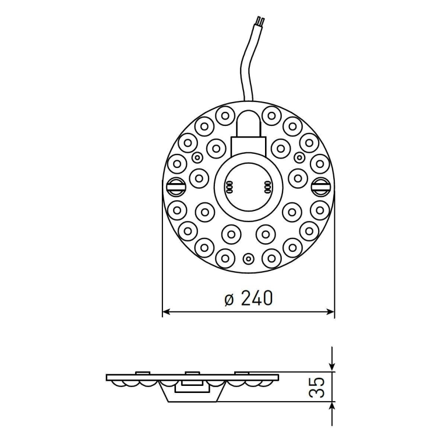 LED магнитен модул 36W/230V, диаметър 24 см, 2700/3000/4000/5000/6500K