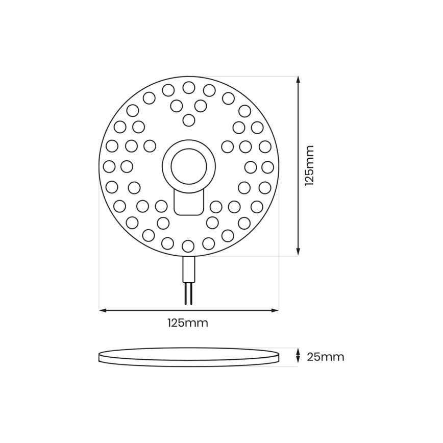 LED Магнитен модул LED/12W/230V Ø 12,5 см 3000K