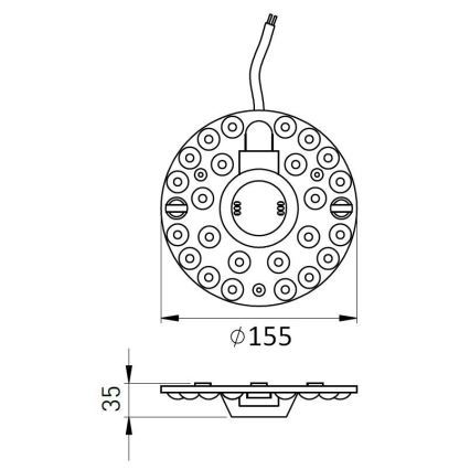 LED магнитен модул LED/18W/230V пр. 15,5 см 2700/3000/4000/5000/6500K