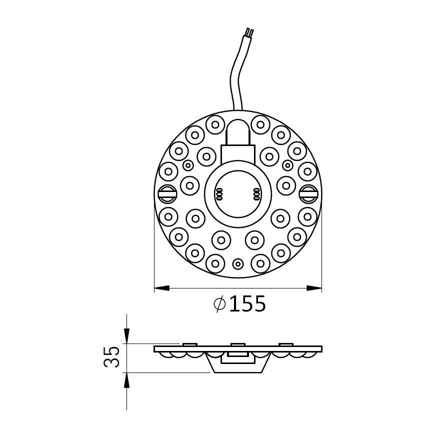 LED магнитен модул LED/18W/230V пр. 15,5 см 2700/3000/4000/5000/6500K