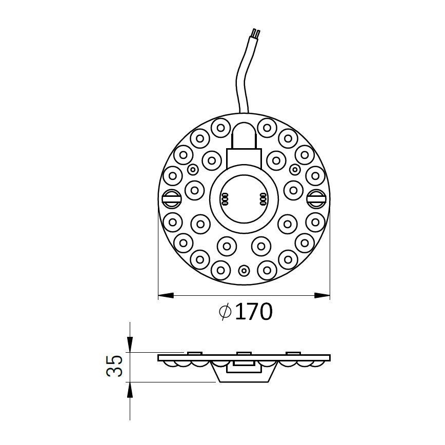 LED магнитен модул LED/18W/230V Ø 17 см 2700/3000/4000/5000/6500K