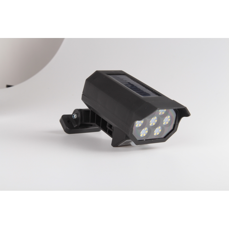 LED Макет охранителна камера със сензор и със соларен панел LED/5W/5,5V 800 mAh IP65 + дистанционно управление