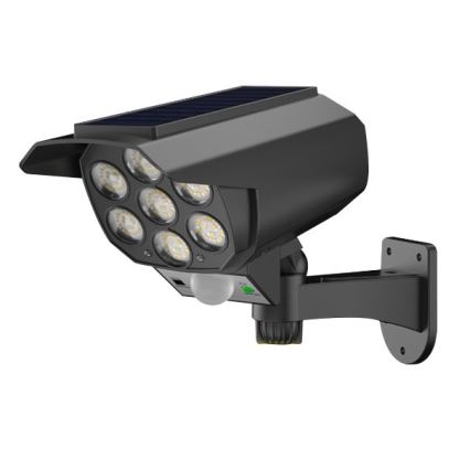 LED Макет охранителна камера със сензор и със соларен панел LED/5W/5,5V 800 mAh IP65 + дистанционно управление