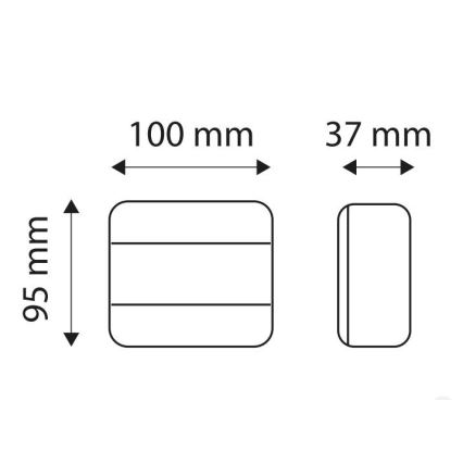 LED Мултифункционална задна лампа MULTI LED/1,5W/12V IP65 червена/оранжева