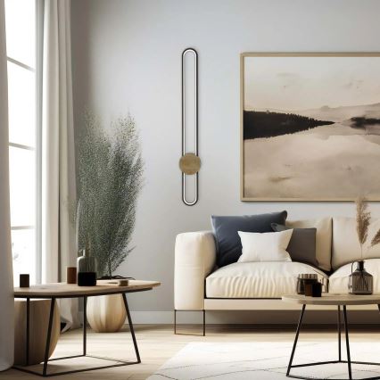 LED настенно осветително тяло FLORENTYNA LED/24W/230V 4000K черно/бежово