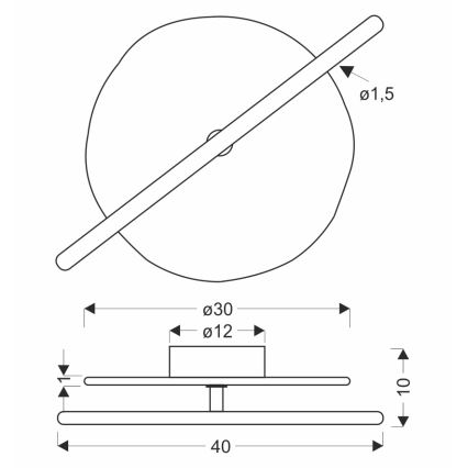 LED настенно осветително тяло RELAX LED/5W/230V златисто/бяло