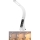 LED Настолна димируема лампа с дисплей LEATHER LED/6,5W/5V бяла
