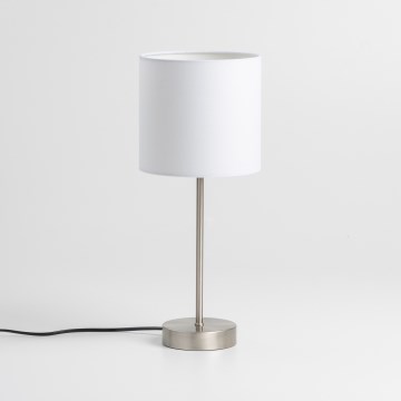 LED настолна лампа 1xE14/5W/230V бяла/матов хром