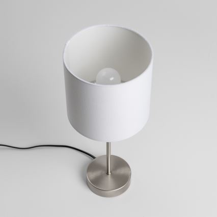 LED настолна лампа 1xE14/5W/230V бяла/матов хром