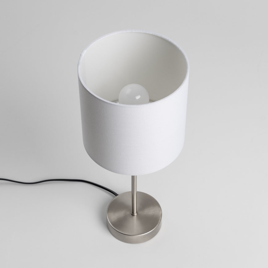 LED настолна лампа 1xE14/5W/230V бяла/матов хром