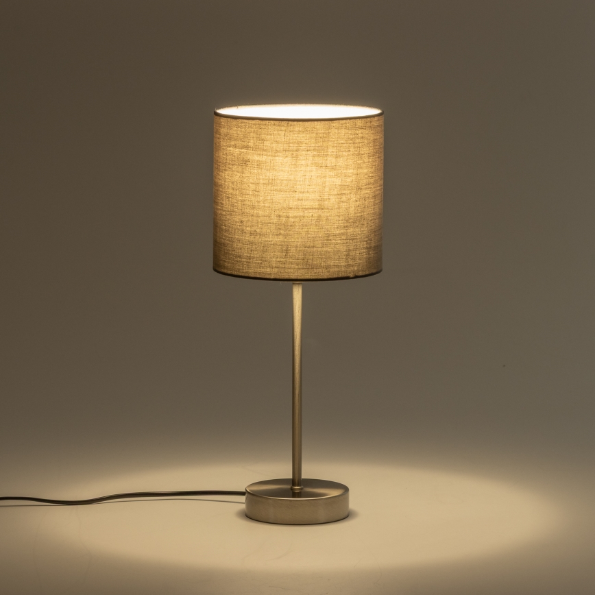 LED настолна лампа 1xE14/5W/230V сив/матов хром