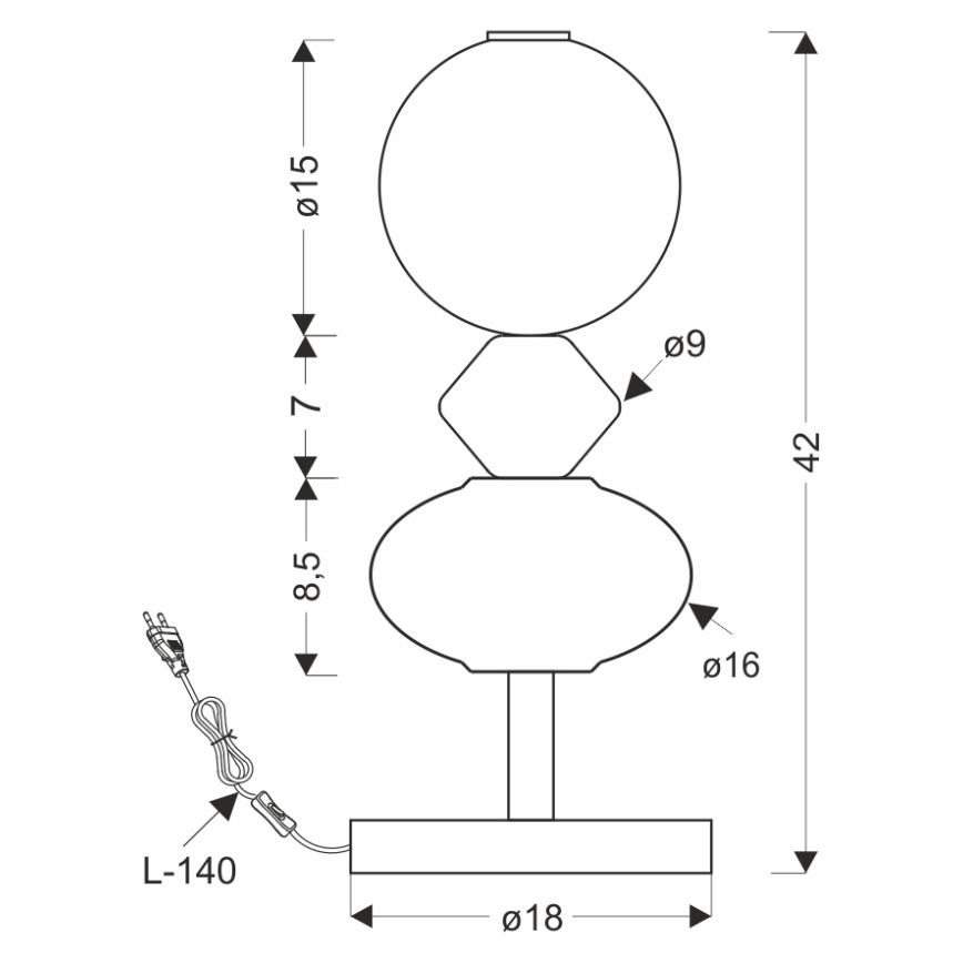 LED настолна лампа FLORES LED/10W/230V златна/оранжева/кафява