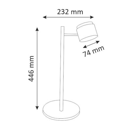 LED Настолна лампа KUBIK LED/4,2W/230V черна