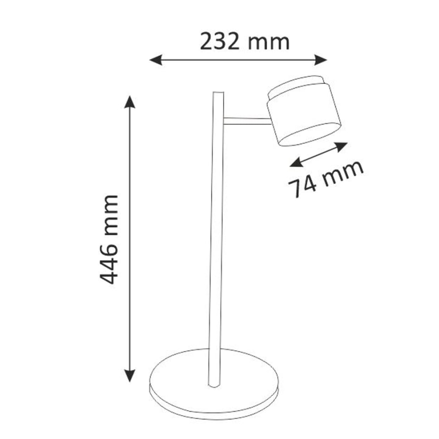 LED Настолна лампа KUBIK LED/4,2W/230V черна