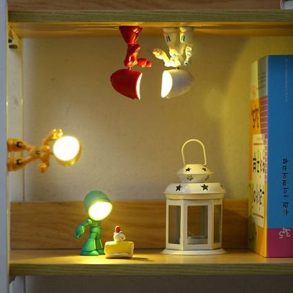 LED настолна лампа LED/0,06W/3xLR41 робот жълта