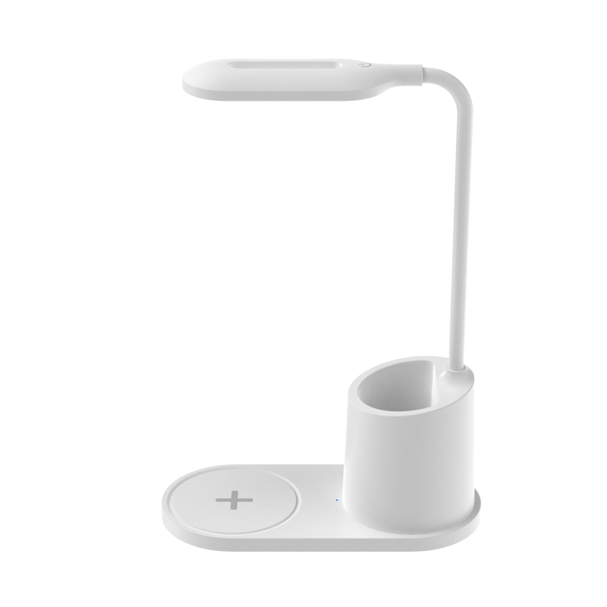 LED Настолна лампа LED/3W/5V с безжично зареждане бяла