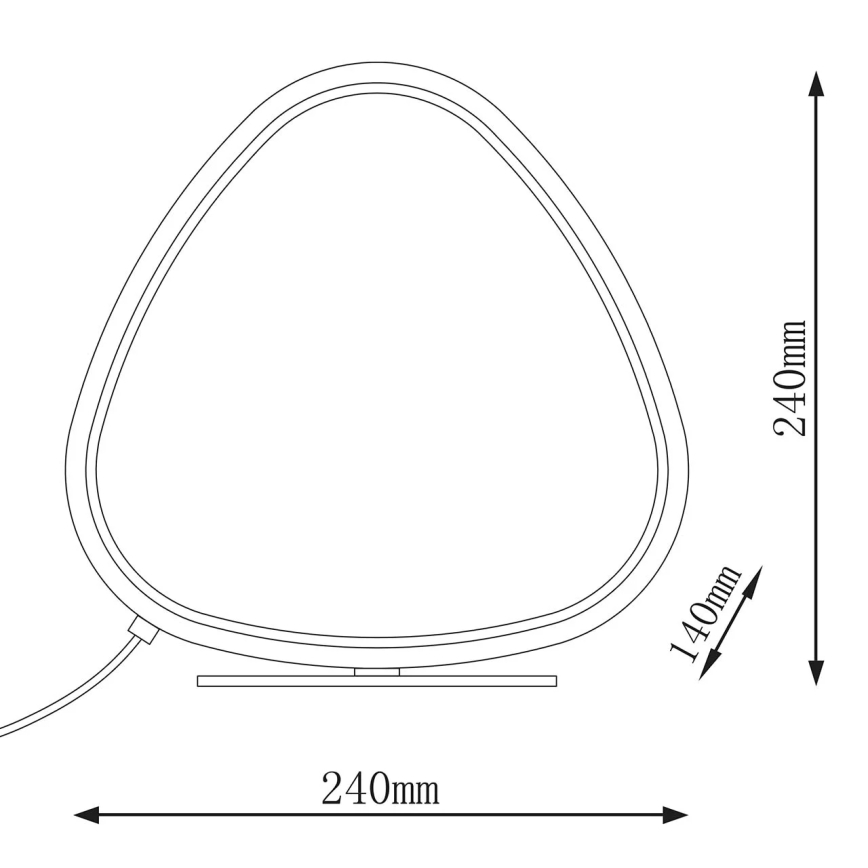 LED настолна лампа PETRA LED/12W/230V 4000K черна