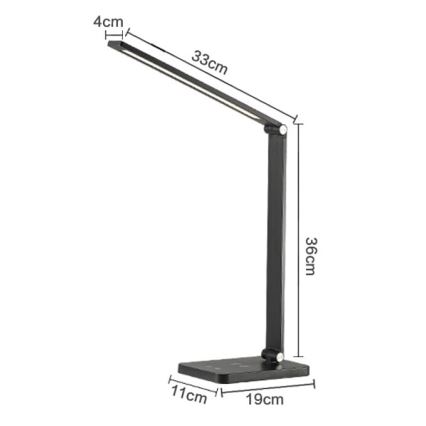 LED Настолна лампа с безжично зарядно LED/10W/230V 3000/4000/4500/5000/6000K матов хром
