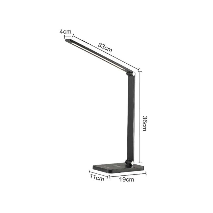 LED Настолна лампа с безжично зарядно LED/10W/230V 3000/4000/4500/5000/6000K матов хром