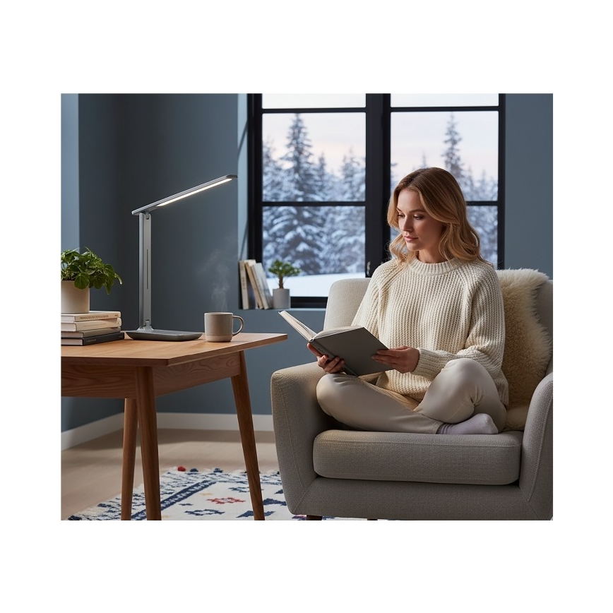 LED настолна лампа с димер NOBLITE N LED/7W/230V 3000/4000/6500K сива