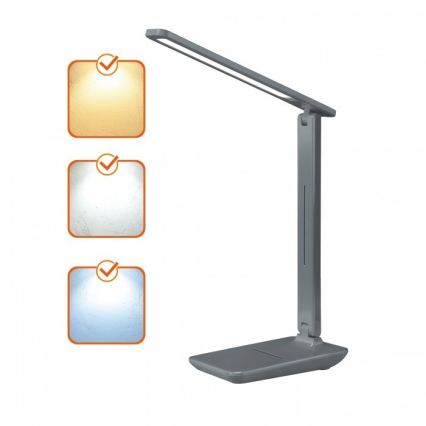 LED настолна лампа с димер NOBLITE N LED/7W/230V 3000/4000/6500K сива