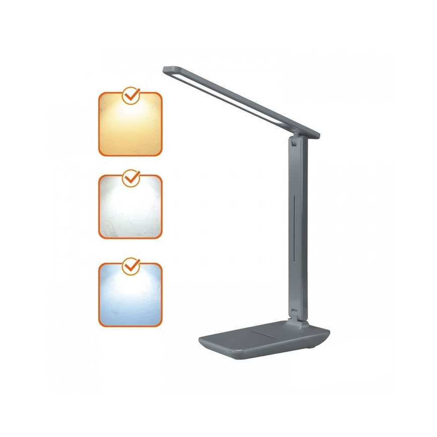 LED настолна лампа с димер NOBLITE N LED/7W/230V 3000/4000/6500K сива