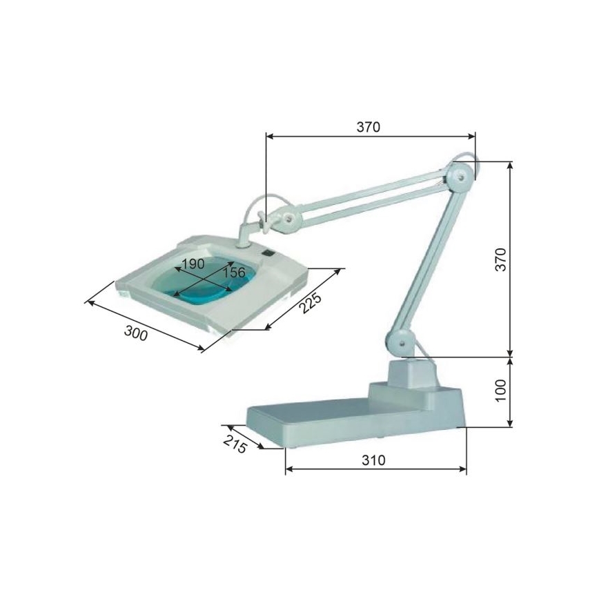 LED Настолна лампа с лупа LED/12W/12/230V