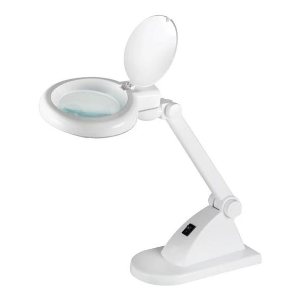 LED Настолна лампа с лупа LED/6W/230V бяла