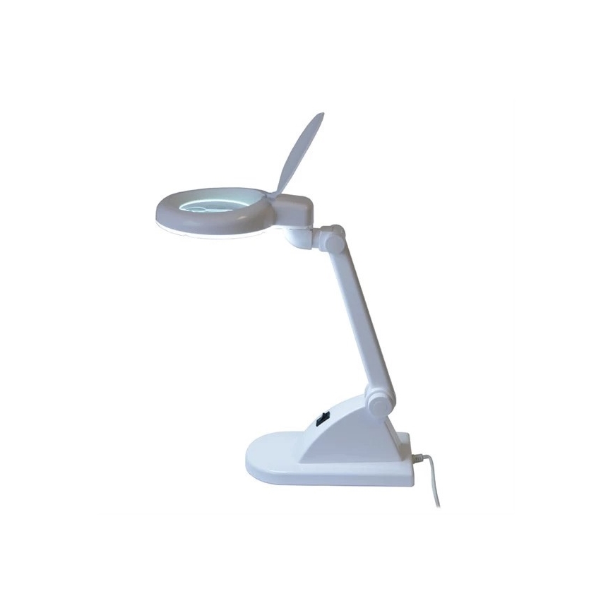 LED Настолна лампа с лупа LED/6W/230V бяла