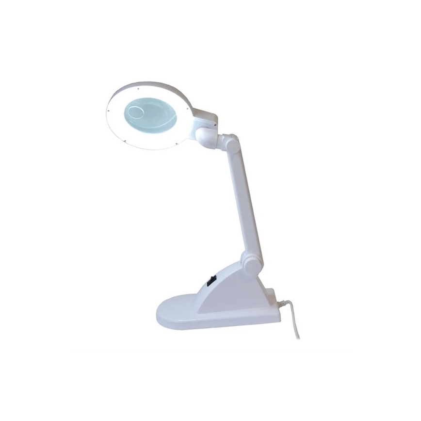 LED Настолна лампа с лупа LED/6W/230V бяла