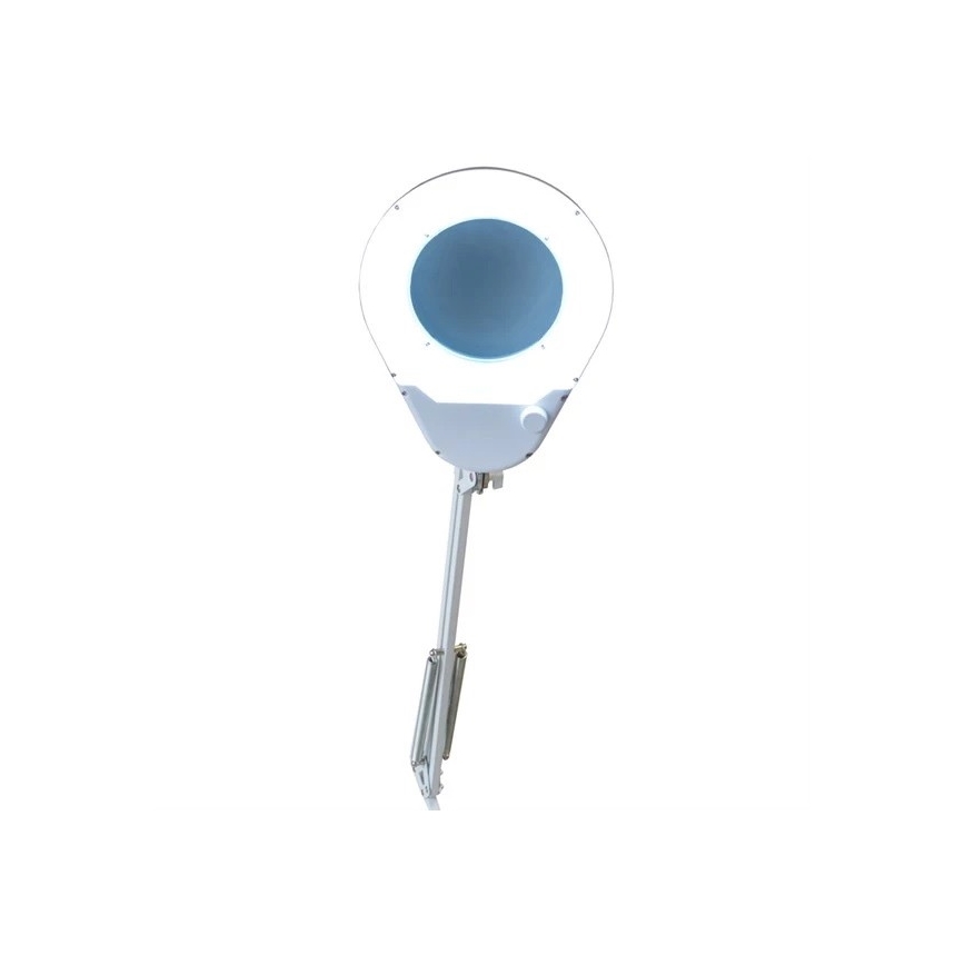 LED настолна лампа с лупа LED/9W/230V бял/лъскав хром