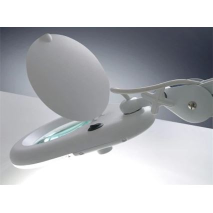 LED Настолна лампа с лупа LED/9W/230V бяла