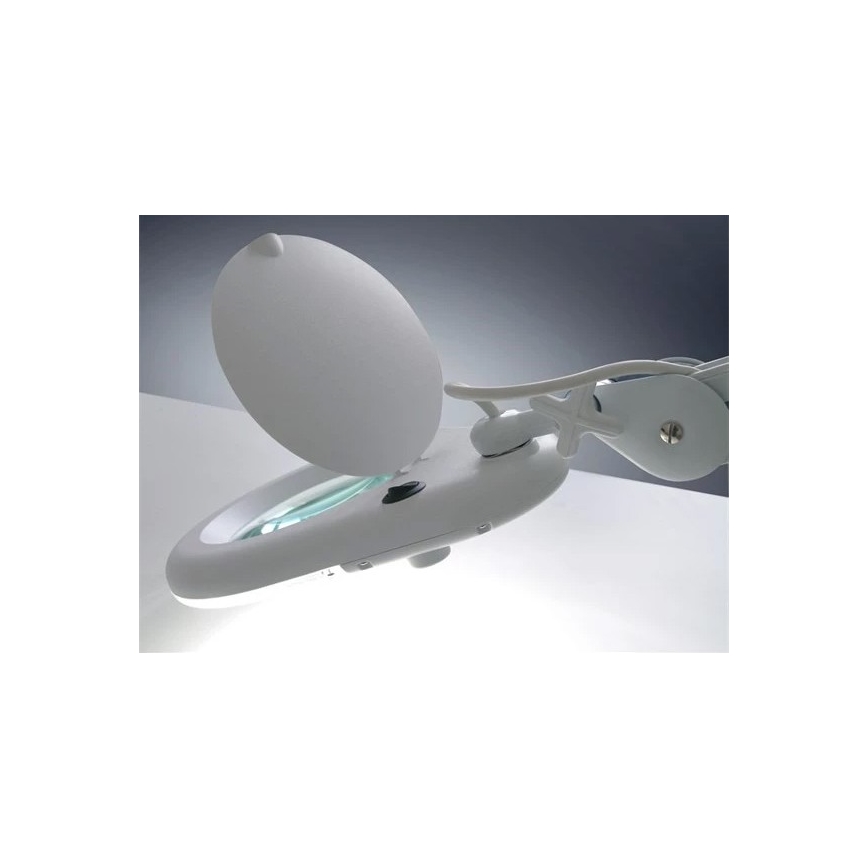 LED Настолна лампа с лупа LED/9W/230V бяла