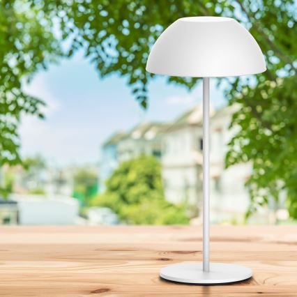 LED регулируема сензорна външна настолна лампа TANZANIA LED/1,8W/5V USB 1800 mAh IP44 бяла