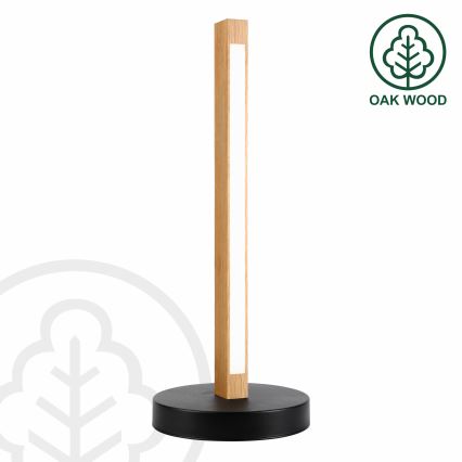 LED настолна лампа VERDE LED/10W/230V 3000K дъб/черен