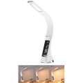 LED Настолна димируема лампа с дисплей LEATHER LED/6,5W/5V бяла