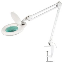 LED Настолна лампа с лупа LED/9W/230V бяла