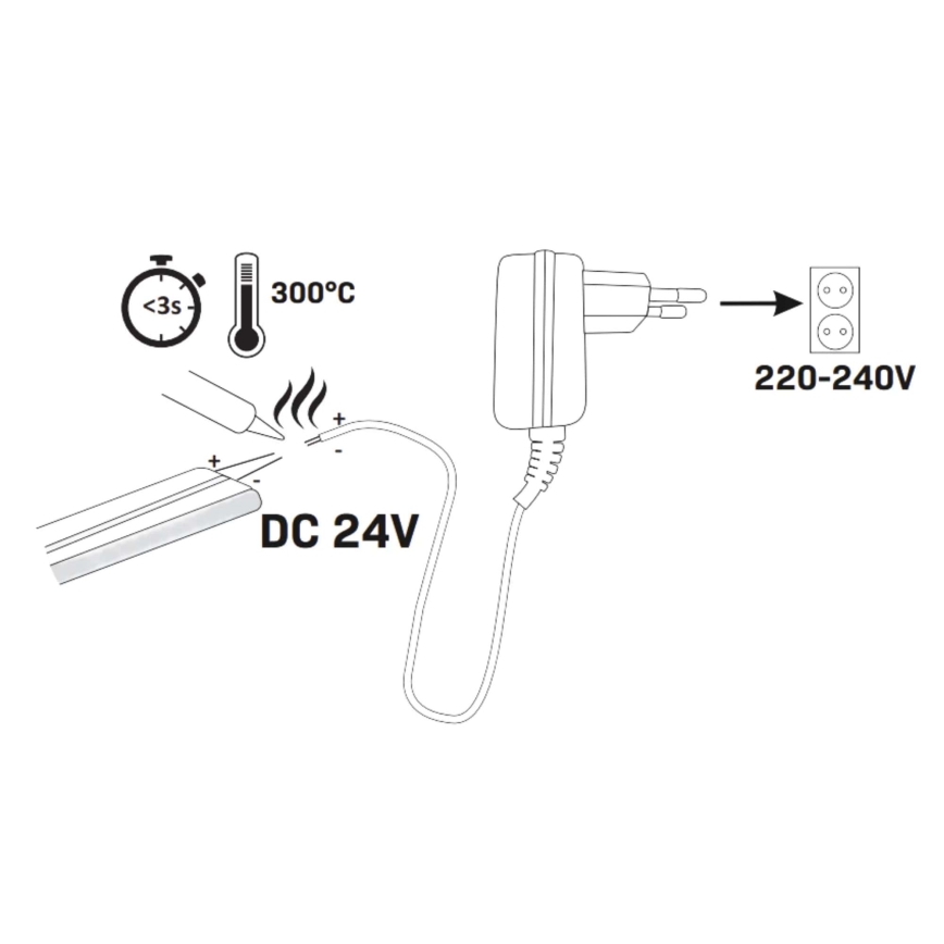 LED неонов лента 5м LED/48W/24V 4000K IP65