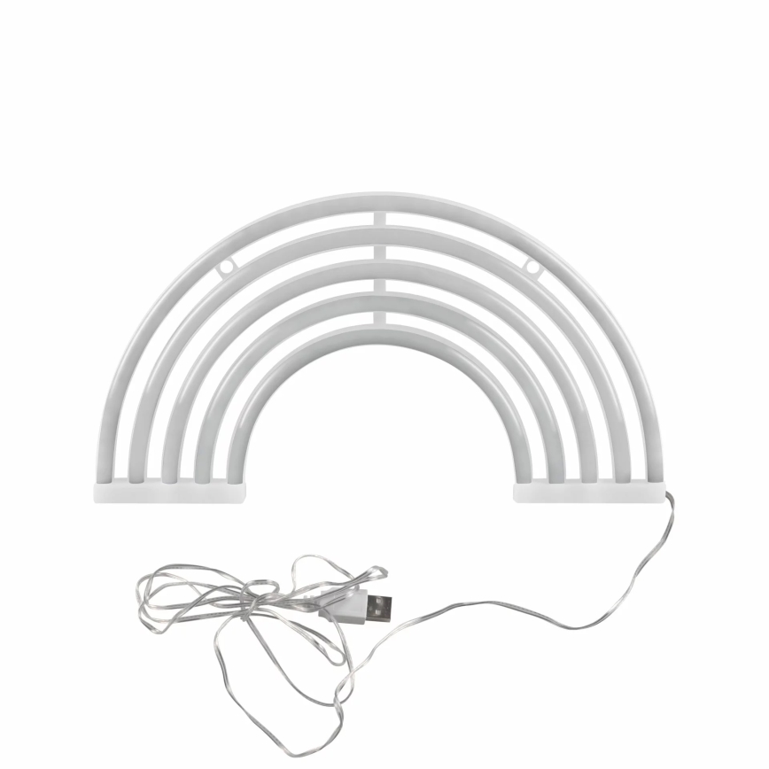 LED Неонова декорация за стена RAINBOW LED/3W/3xAA USB многоцветен